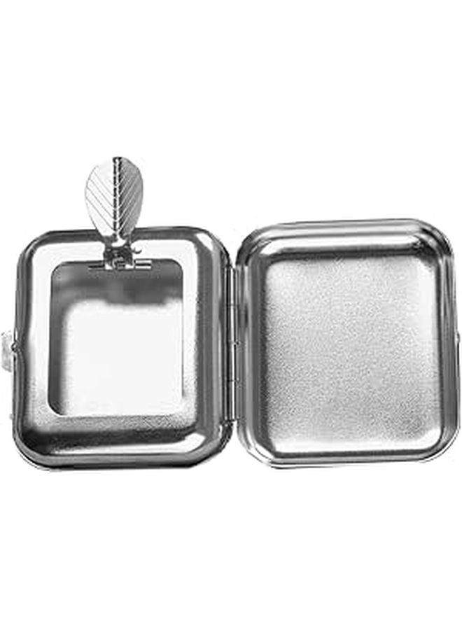 Mini Metal Ashtray With Lid Smokeless Travel Pocket Size For Outdoor Car Patio Cigarette Cigar Disposal - Image 1
