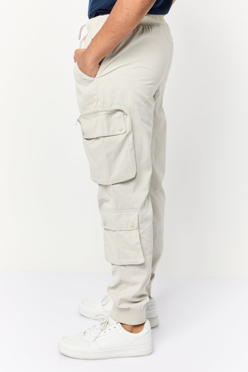 Celio سروال كارجو عادي للرجال، بيج - Image 3