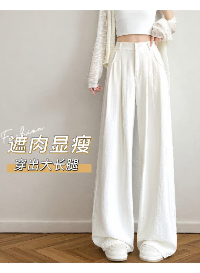 Moonbadi Thin Milk Chiffon Suit Pants, Women'S Casual Trousers, High-Waisted Design For Tummy Control, Leg-Lengthening Effect, Fashionable And Versatile, Slimming And Chic - Image 1