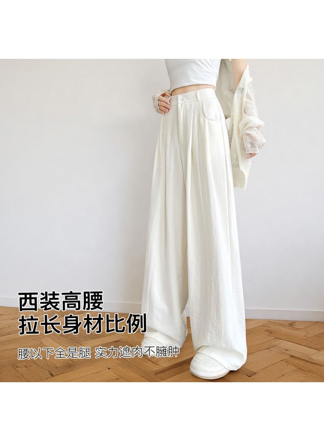 Moonbadi Thin Milk Chiffon Suit Pants, Women'S Casual Trousers, High-Waisted Design For Tummy Control, Leg-Lengthening Effect, Fashionable And Versatile, Slimming And Chic - Image 3
