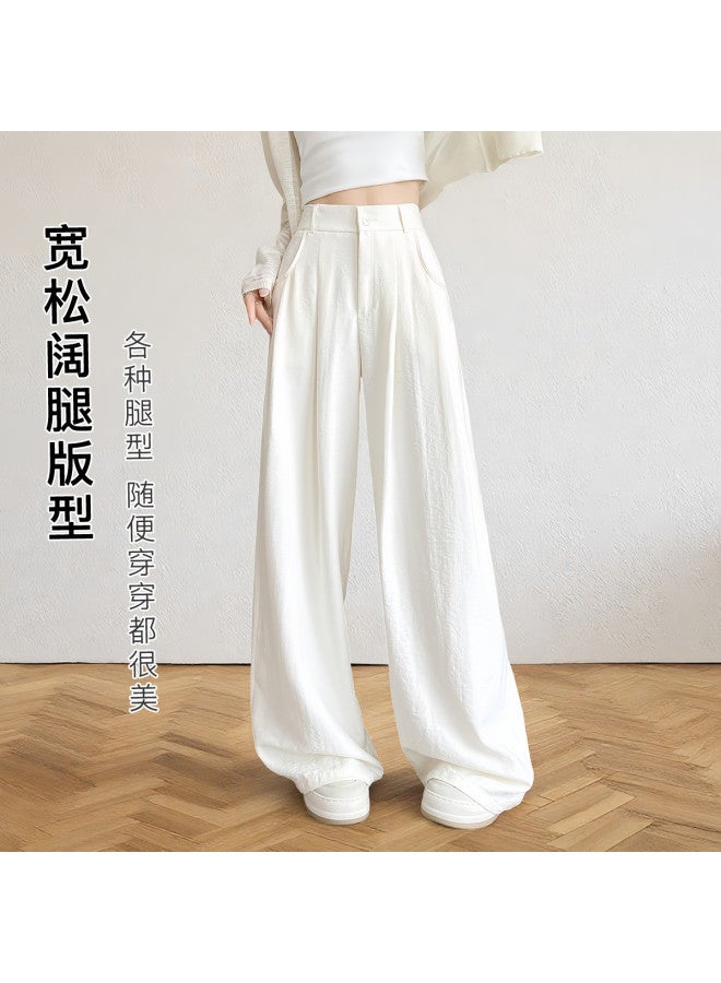 Moonbadi Thin Milk Chiffon Suit Pants, Women'S Casual Trousers, High-Waisted Design For Tummy Control, Leg-Lengthening Effect, Fashionable And Versatile, Slimming And Chic - Image 5