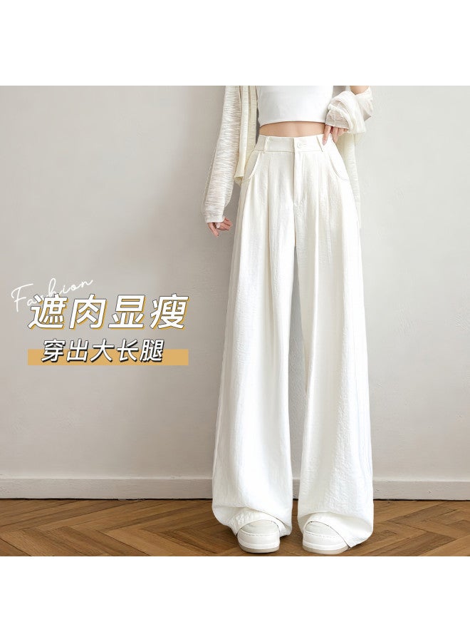 Moonbadi Thin Milk Chiffon Suit Pants, Women'S Casual Trousers, High-Waisted Design For Tummy Control, Leg-Lengthening Effect, Fashionable And Versatile, Slimming And Chic - Image 2
