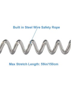 KASTWAVE 6 Pack Retractable Safety Coiled Lanyard with Aluminium Alloy Carabiner Clip for Securing Pliers Lip Grips Boating  - Image 2