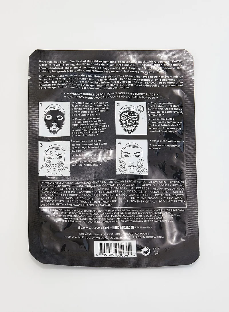 GLAMGLOW BUBBLESHEET Oxygenating Deep Cleanse Mask