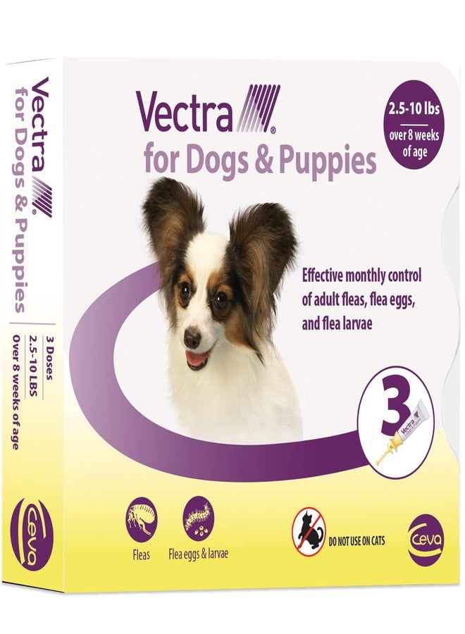 Vectra® for Dogs & Puppies Flea Treatment & Prevention for Extra Small Dogs (2.5 - 10 lbs.) 3-Month Supply - Image 1