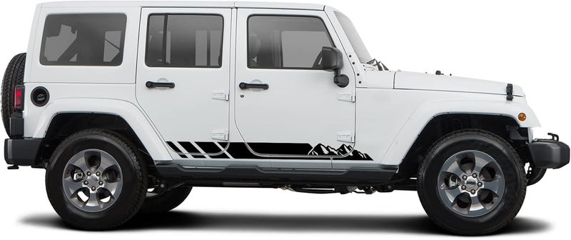 Bubbles Designs Mountain Stripes Decals Stickers for Jeep Wrangler JK – JL - Image 3