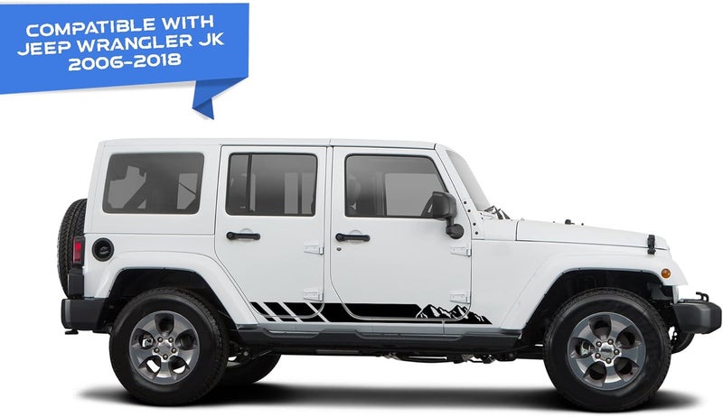 Bubbles Designs Mountain Stripes Decals Stickers for Jeep Wrangler JK – JL - Image 4