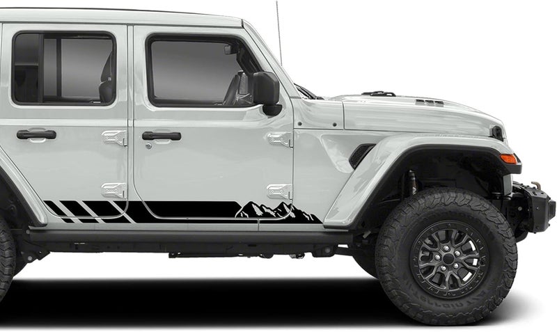 Bubbles Designs Mountain Stripes Decals Stickers for Jeep Wrangler JK – JL - Image 1