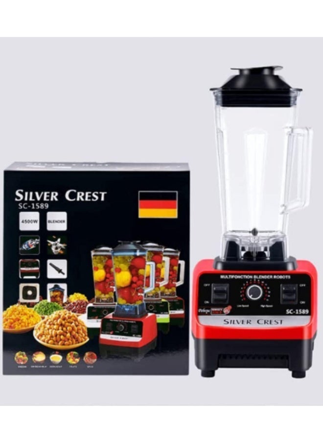 SilverCrest Professional Electric Blender Model SC-1589 High Speed Food Processor 4500W with Sharp Stainless Steel Blades for Ice Crushing Smoothies and Grains - Image 3
