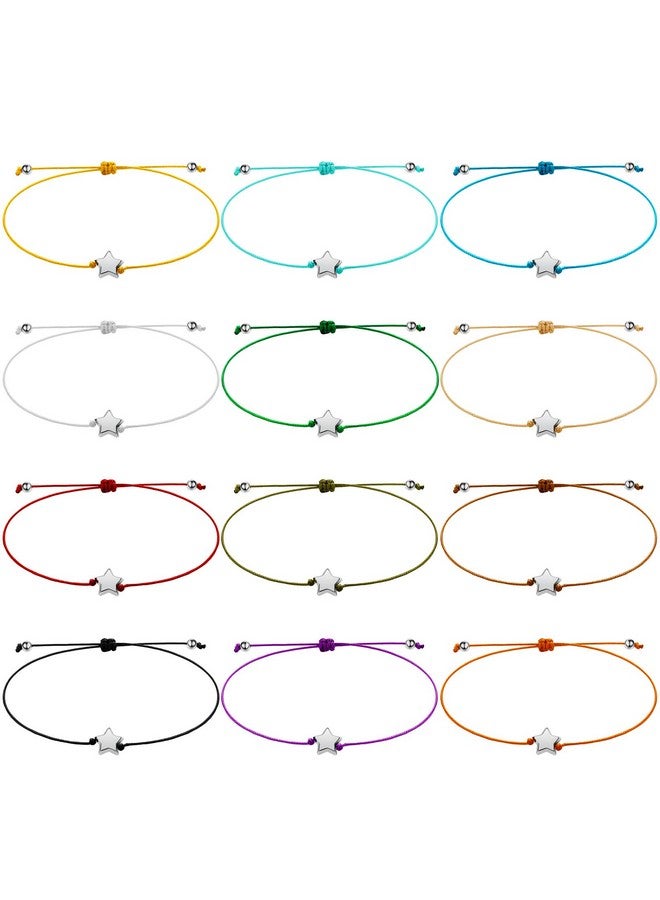 سوريو 24 قطعة من أساور النجوم، أساور الصداقة، أساور الرغبات التي تسقط من سلسلة قابلة للتعديل، أساور الرغبات، العودة إلى المدرسة، هدايا مجوهرات للنساء والفتيات الصداقة - Image 1