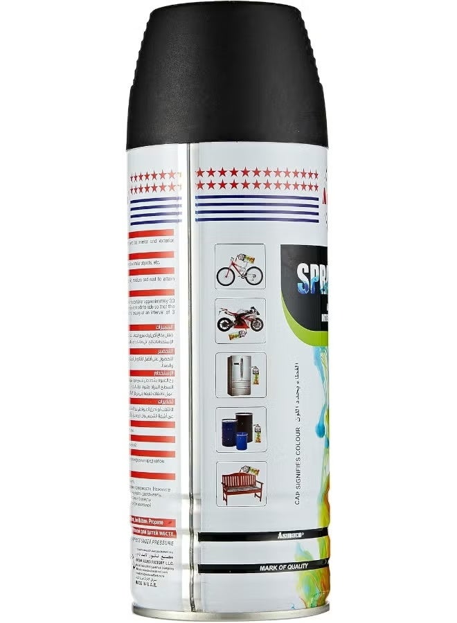 اسماكو ASMACO SPRAY PAINT BLACK (MATT) 400ML (CTN OF 12 PCS)