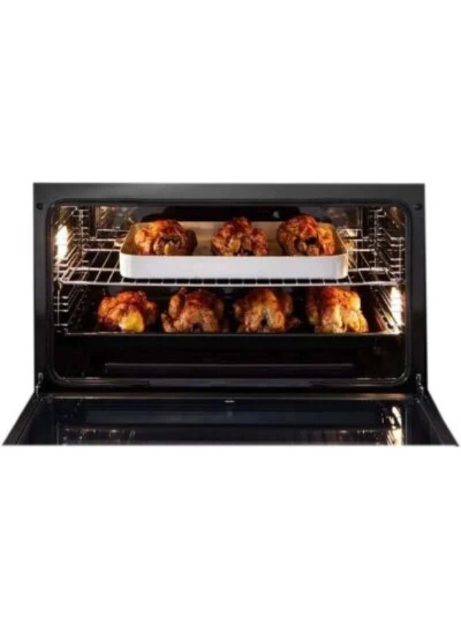 Techno Fire Gas Cooker, 5 Burners, 80x60 cm, TF15SF - Silver - Image 2