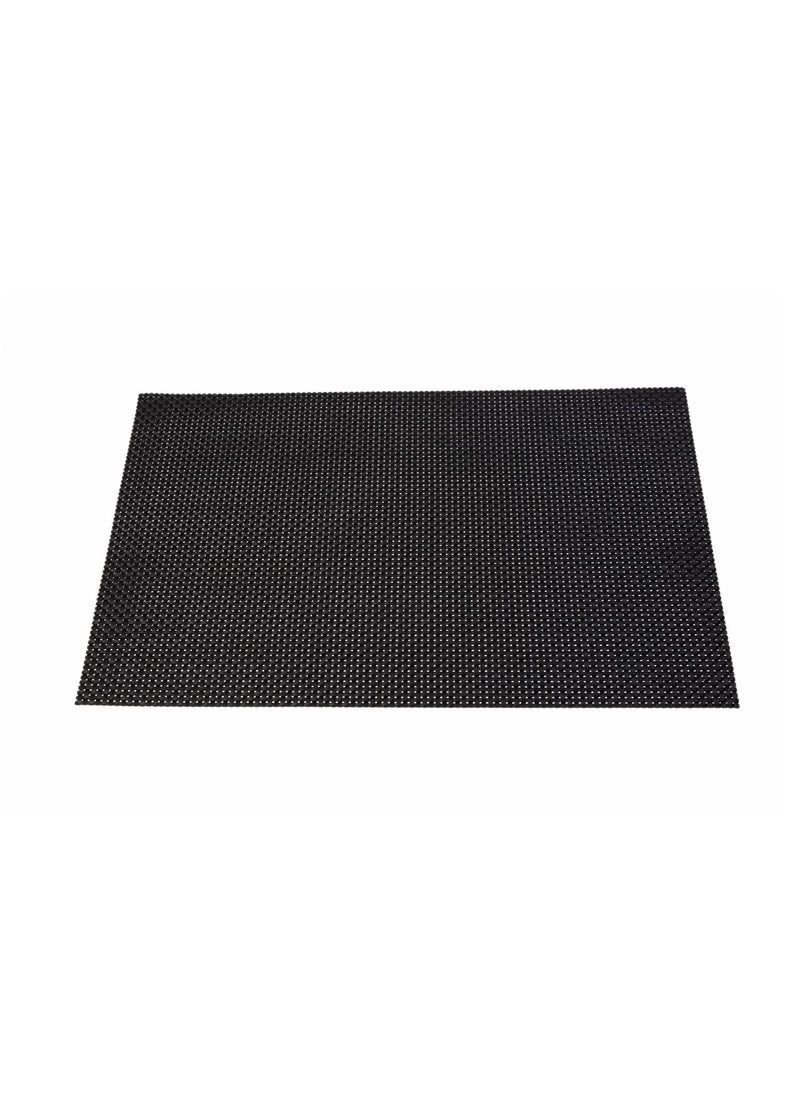 EZ Life - EZ Life Malakos Elegant Table Mat Set - 6 Teslin Table Mats Set - Washable & Durable - Black DiningTable Mat Linning Design & Dining Kitchen Restaurant Table Mats for Dinner Parties - Tableware - Image 1