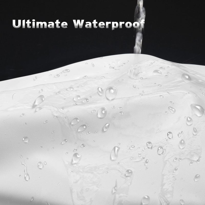 Titanker Small Stall Shower Curtain Liner Washable, 36 x 72 Inches, White Fabric Stall Shower Liner with 2 Magnets, Waterproof RV Shower Liner Soft Lightweight Polyester, White - Image 2