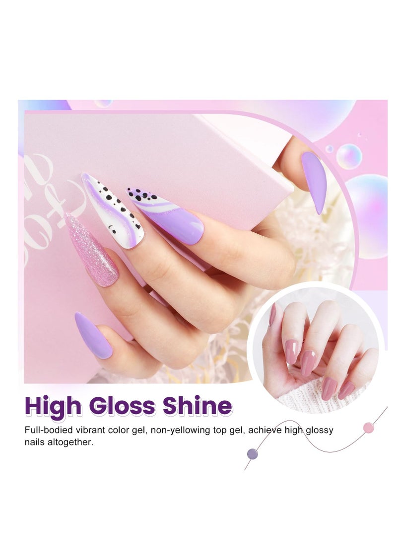 JODSONE - JODSONE Gel Nail Set 20 Colors High Shine Gorgeous Gel Polish Base Top Matte Coat Nice Gifts Show Charm - Image 1