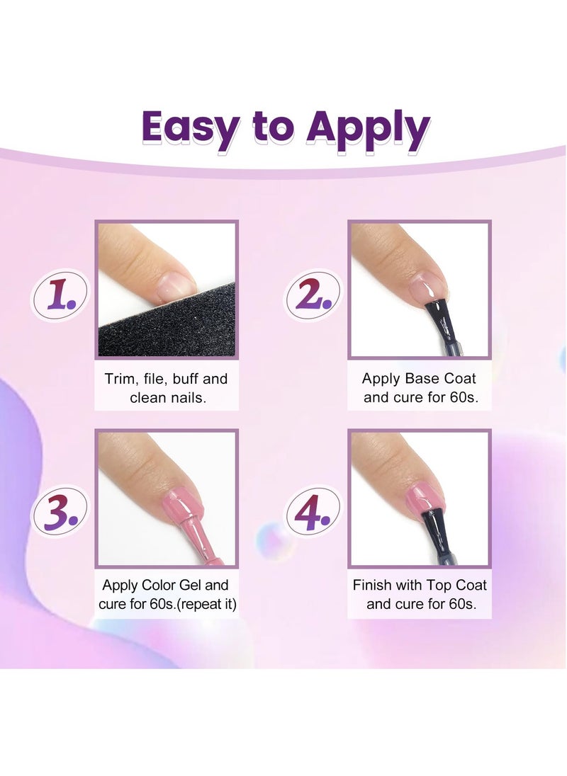 JODSONE - JODSONE Gel Nail Set 20 Colors High Shine Gorgeous Gel Polish Base Top Matte Coat Nice Gifts Show Charm - Image 1