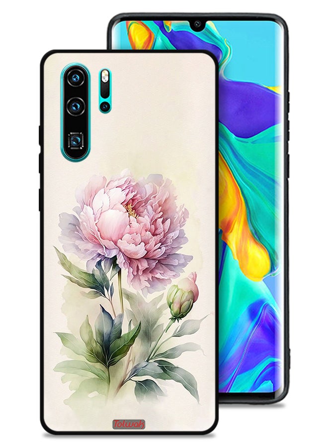 Tolwak غطاء حماية لهاتف هواوي P30 برو بتصميم فني لورود مائية - Image 1