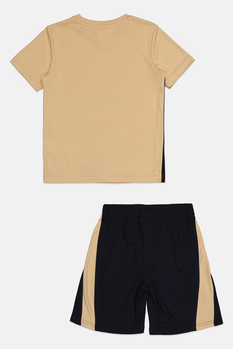 PUMA ملابس رياضية للأطفال الأولاد 2 قطعة تناسب القمة والسفلية مجموعة خارجية، متعددة الألوان - Image 2