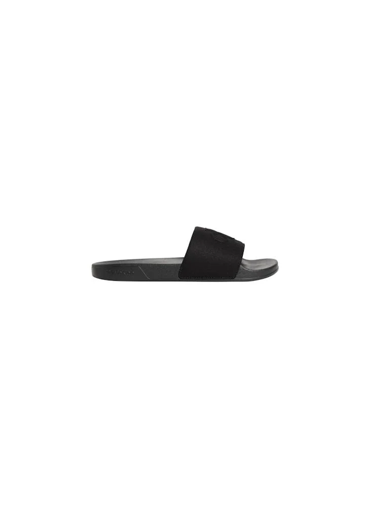 CALVIN KLEIN Essential Monogram Canvas Slide Sandals