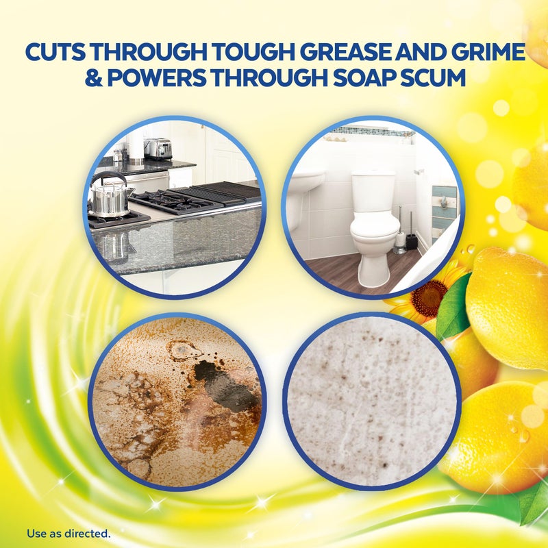 Lysol Power Clean Multi-Surface Cleaner, 2x Concentrated Pour, Sparkling Lemon & Sunflower Essence scent, 28 Fl Oz (Packaging May Vary) - Image 4