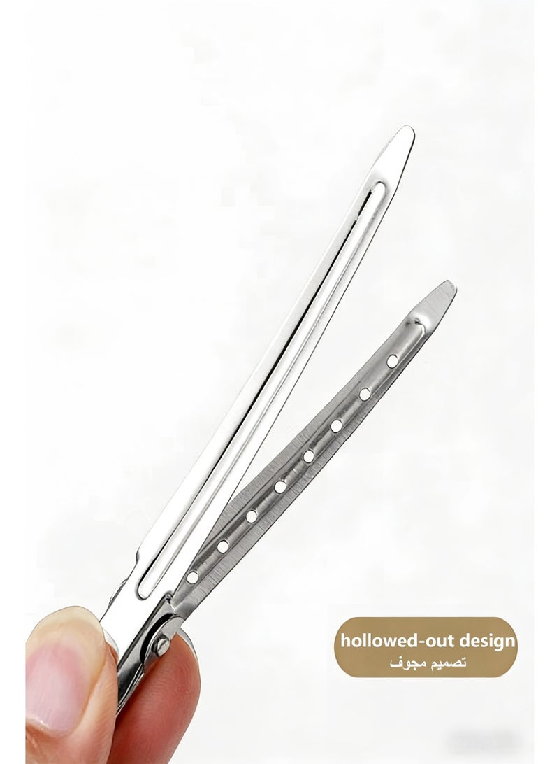 30 Pack Large Duck Bill Hair Clips, Rustproof Stainless Steel Alligator Clips with Vent Holes, Professional Hair Styling Clips，Non-Slip Hair Styling Sectioning Clips for Salon, Barber, Hairdressing, Makeup and Daily Use - Image 5