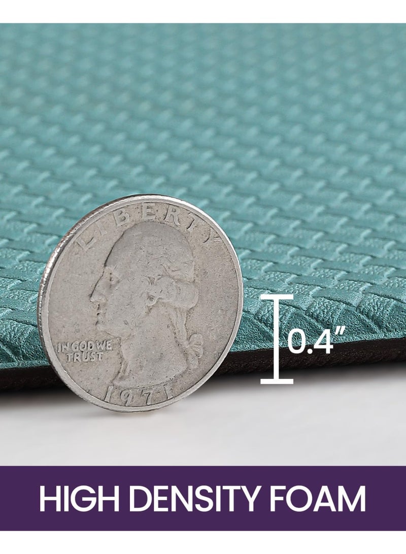 DEXI Kitchen Floor Mats Cushioned Anti Fatigue,17x29+17x59, Standing Runner Rug Waterproof, Comfort Memory Foam Padded for Front Sink Laundry Set of 2, Turquoise - Image 3