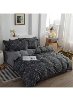 Sharpdo Sharpdo 4-Pieces Bed Sheet Set Polyester Soft Quilt Cover With 1Quilt Cover 200*230cm 1 Flat Sheet and 2 Pillowcases  - Image 2