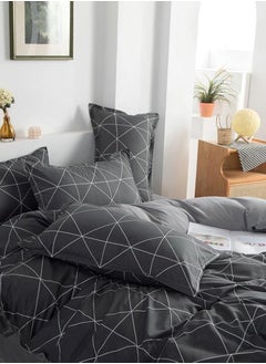 Sharpdo Sharpdo 4-Pieces Bed Sheet Set Polyester Soft Quilt Cover With 1Quilt Cover 200*230cm 1 Flat Sheet and 2 Pillowcases  - Image 4