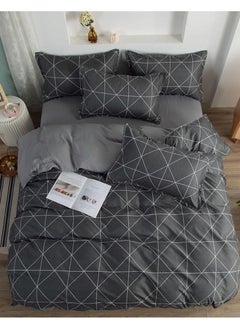 Sharpdo Sharpdo 4-Pieces Bed Sheet Set Polyester Soft Quilt Cover With 1Quilt Cover 200*230cm 1 Flat Sheet and 2 Pillowcases  - Image 1