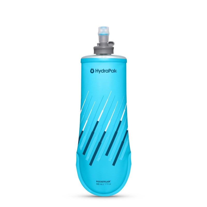 HydraPak PocketFlask 500ml - Compressible, Low Profile Soft Flask Water Bottle, Ideal Fit for Run Belts and Form Fitting Pockets with Locking Cap (500ml/17oz) - Image 1