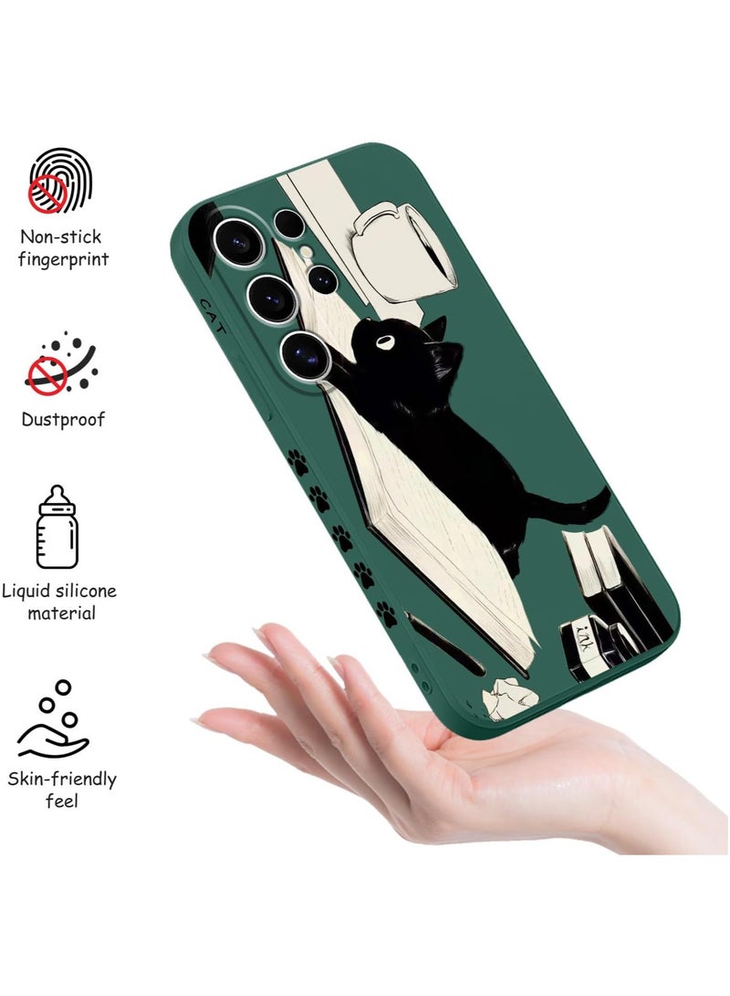 for Samsung Galaxy S25 Ultra Case, Creative Patterns Slim Non Slip Lightweight Phone Cover for Galaxy S25 Ultra 6.9 inch, Cat Green - Image 5