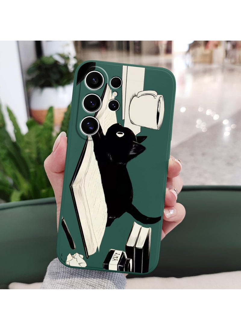 for Samsung Galaxy S25 Ultra Case, Creative Patterns Slim Non Slip Lightweight Phone Cover for Galaxy S25 Ultra 6.9 inch, Cat Green - Image 4