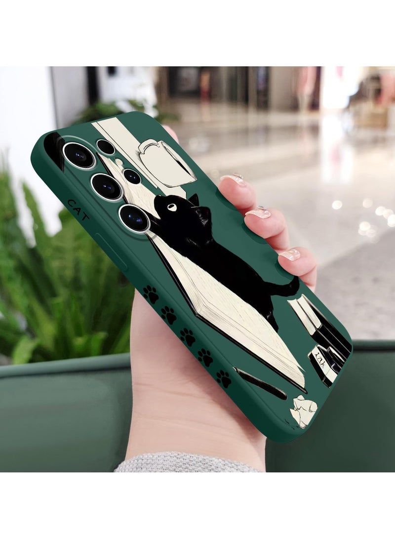 for Samsung Galaxy S25 Ultra Case, Creative Patterns Slim Non Slip Lightweight Phone Cover for Galaxy S25 Ultra 6.9 inch, Cat Green - Image 3
