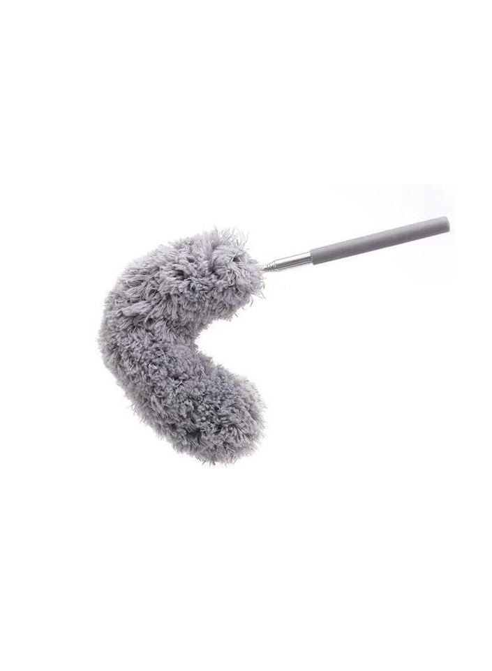 Extendable Feather Duster with Telescopic Handle (Stainless Steel) Extra Long 100", Handheld Microfiber Duster with Washable, Bendable Head for Cleaning High Ceiling Fans, Blinds, Cobwebs, Cars - Image 2