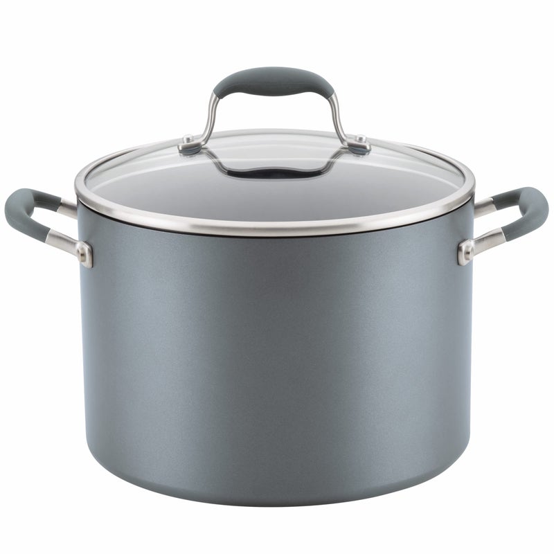 Anolon Advanced Home HardAnodized Nonstick Open Stock Cookware 10 Qt Stock Pot Moonstone