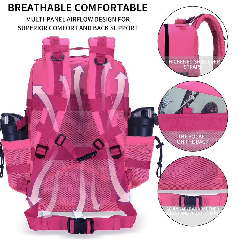 W WINTMING Military Tactical Backpack 45L/25L 3 Day Assault Pack Molle Daypack Hiking Backpack for Men and Women - Image 3