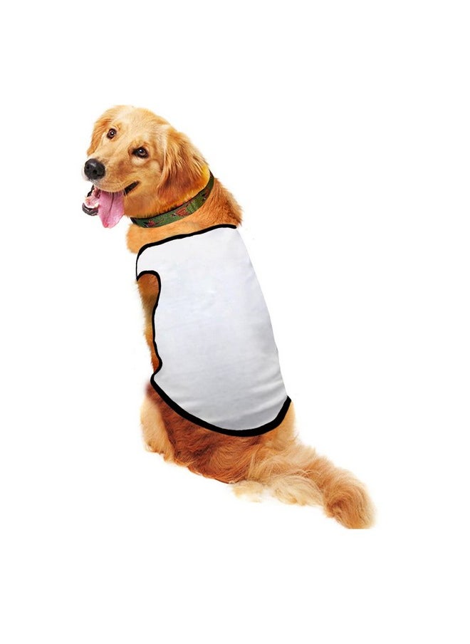 Sage Square Adorable Sleeveless Cotton Dog T-Shirt - Breathable & Fashionable Apparel For Your Dog, Puppy (White) (Xxsmall-10Inch)  - Image 1