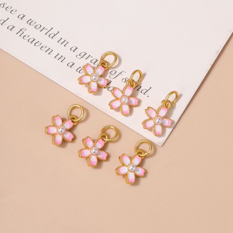 Lotus Gourd Charm for DIY Jewelry No. 18 pearl five leaf pollen 