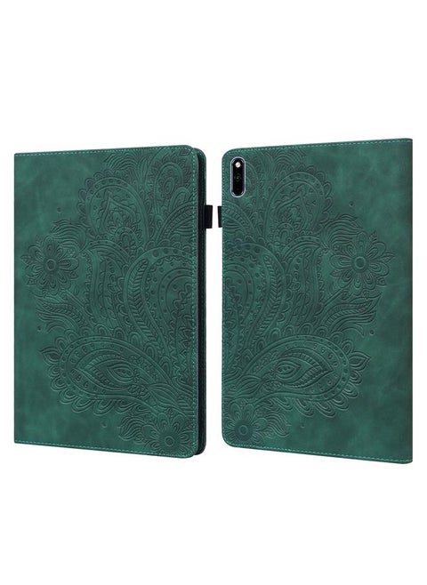 Case For Huawei MatePad 10.4 Peacock Embossed Pattern TPU + PU Horizontal Flip Leather Case with Holder & Card Slots & Wallet & Sleep / Wake-up Function