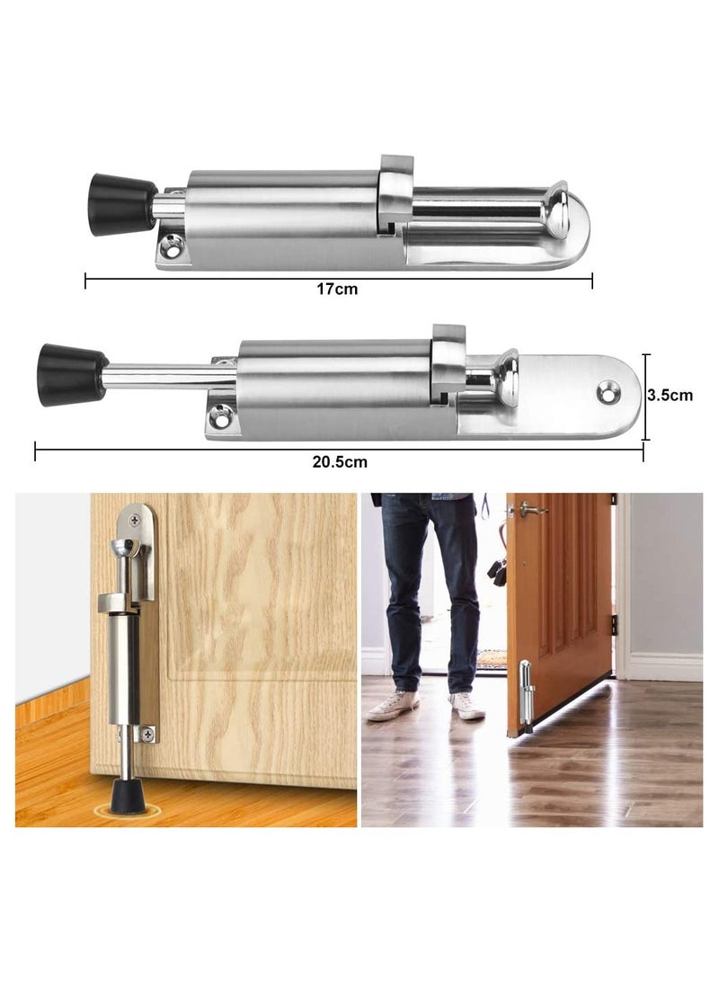 Metal Spring-Loaded Door Stopper with Foot Control - Floor Holder for Indoor and Outdoor Use, Ideal for Balcony and Gate Doors - Image 3