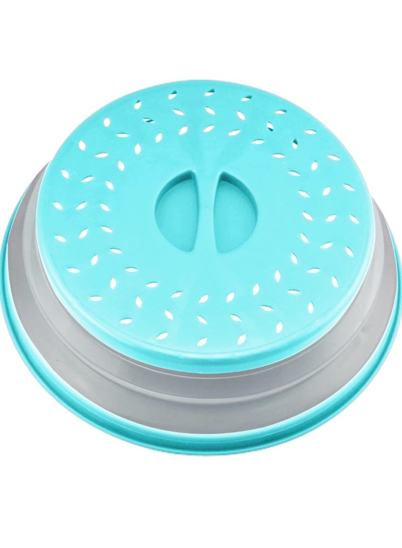 Microwave Plate Cover, Silicone Collapsible, Round, 26.5 cm, 10.5 Inch Splatter Cover , Food Cover , Fruit And Vegeatable Drainer , Strainer, Food Grade Plastic And Silicone - Image 1