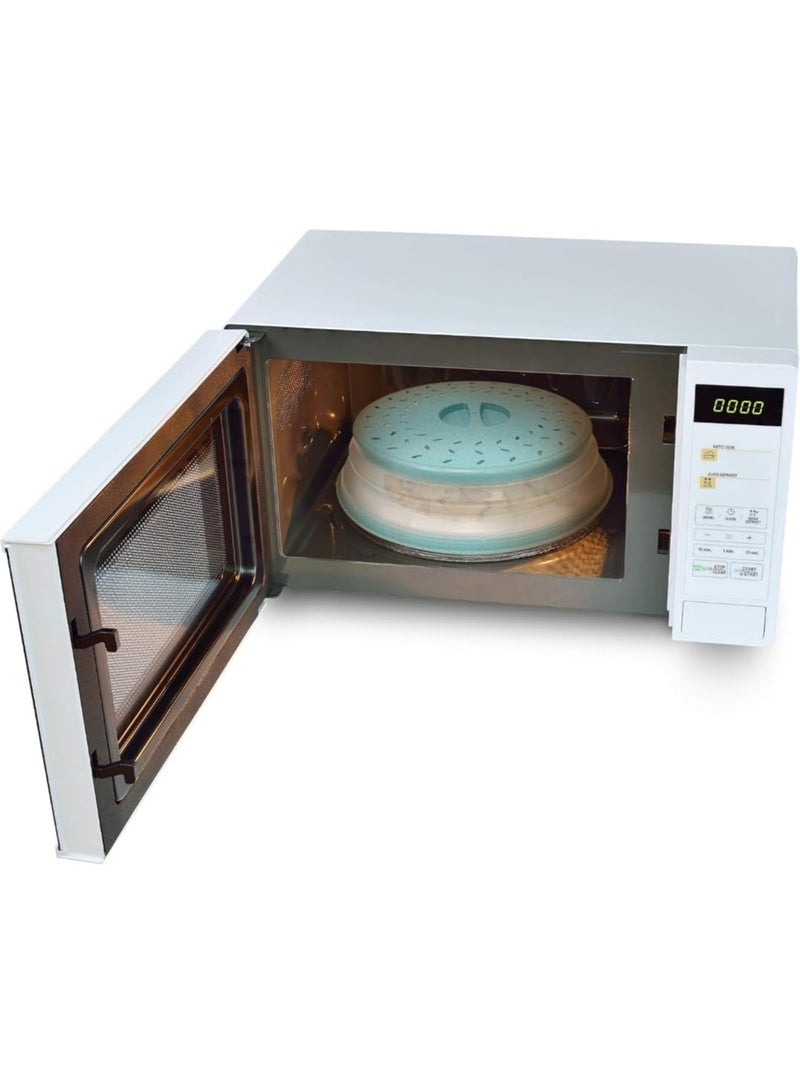 Microwave Plate Cover, Silicone Collapsible, Round, 26.5 cm, 10.5 Inch Splatter Cover , Food Cover , Fruit And Vegeatable Drainer , Strainer, Food Grade Plastic And Silicone - Image 4