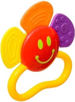 Generic Plastic Baby Toy With Handle And Smile Face Design For Kids - Multi Color