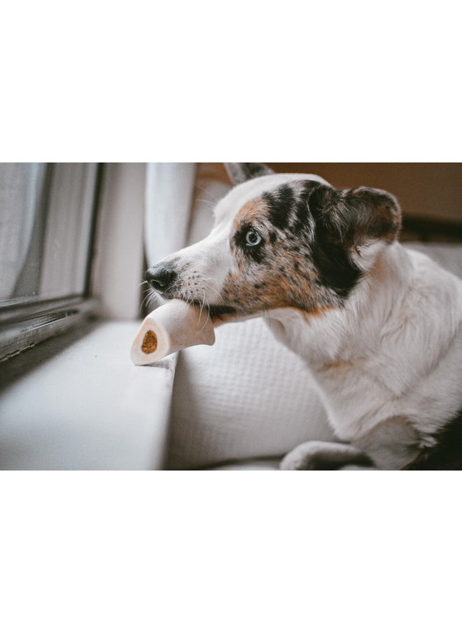 Cadet Cadet Stuffed Shin Bones - Highly Digestible, High Protein, Long-Lasting Dog Chew Bone for Aggressive Chewers, Supports Dental Health, - Peanut Butter Flavor, Small (3 Count)  - Image 3