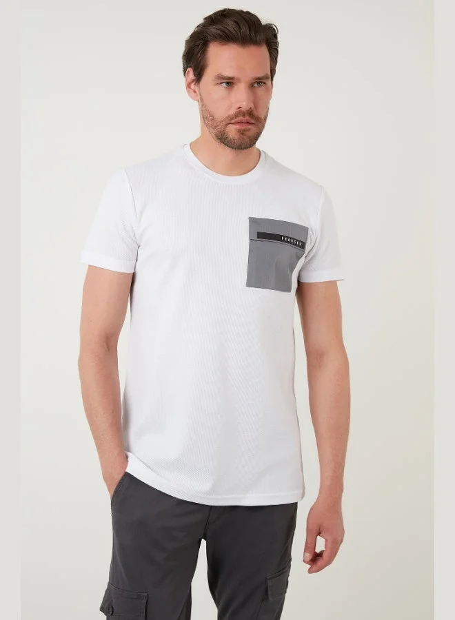 Buratti  Buratti Printed Slim Fit Crew Neck Cotton T Shirt Men's T SHIRT 5902351 for Men | Best Price UAE