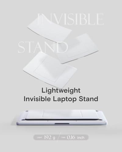 MOFT Invisible Laptop Stand for Desk, Stick-Free Tablet and Computer Stand with Dual-Angle, Foldable&Portable Laptop Riser Holder, Fits 7-11" Tablets&11-14" Laptops, Misty Cove (Non-Adhesive Version) - Image 2