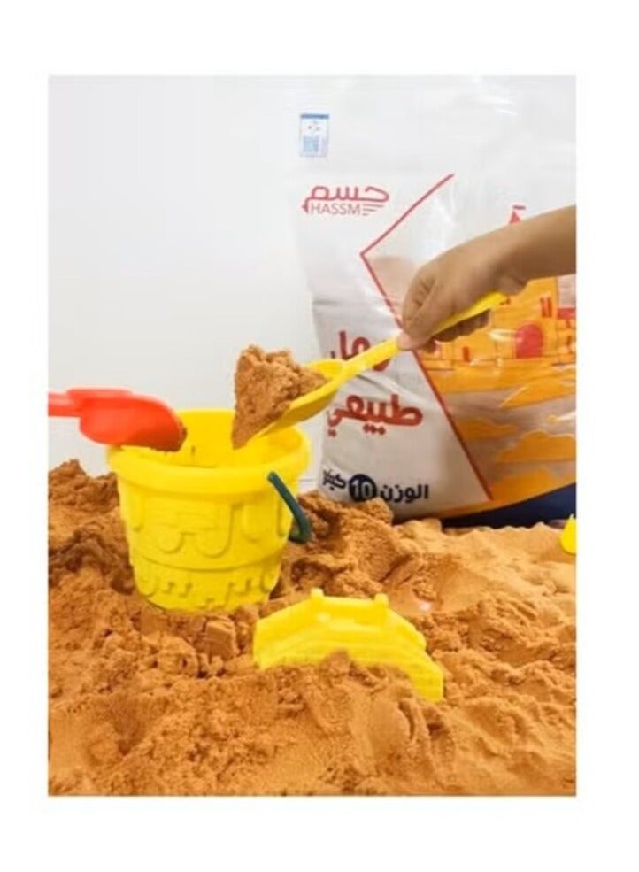 حسم رمل للاطفال 10 كيلو طبيعي للعب الأطفال والاستخدام الخارجي متعة اللعب وتنمية المهارات . - Image 1