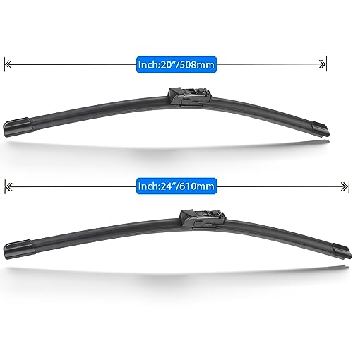 RAINTOK 24" 20" Windshield Wiper Blades Replacement for Land Rover Range Rover 2017 2018 2019 2020 2021 2022 Range Rover Sport Original Factory Quality Front Wipers Blade Set for My Car - (Pack of 2) - Image 3
