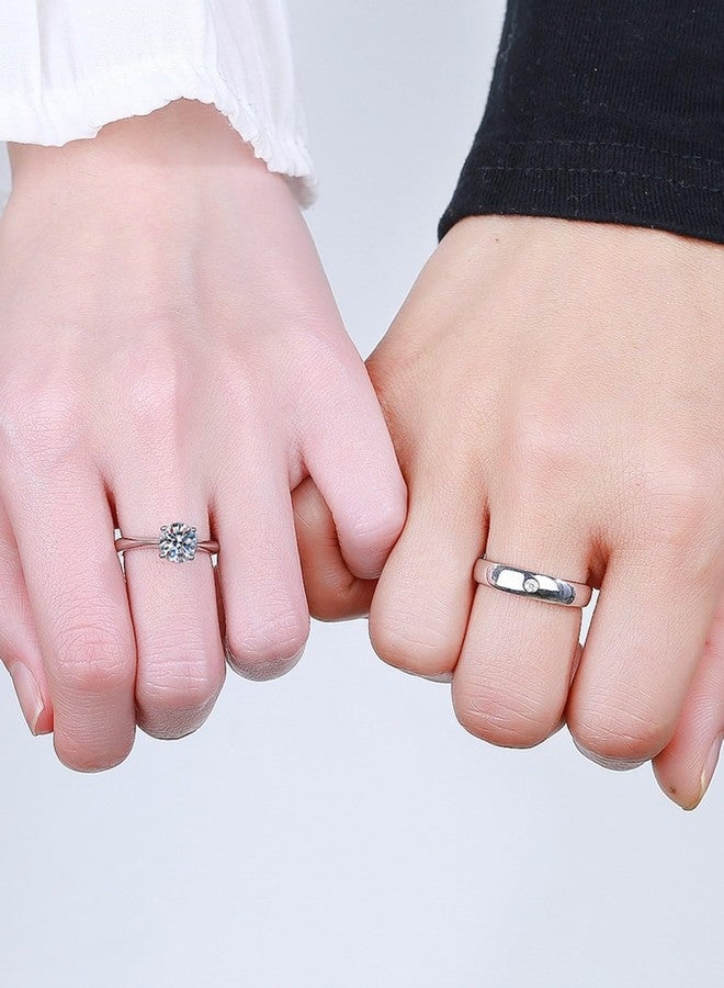 Mahi Valentine Gift Proposal Couple Ring Set with Cubic Zirconia for Men & Women (FRCO1103031R) - Image 5