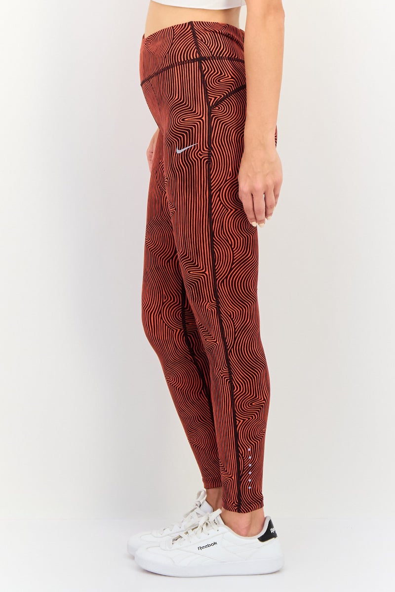 Nike Women Dri-Fit Brand Logo Running Tight, Multicolor - Image 2